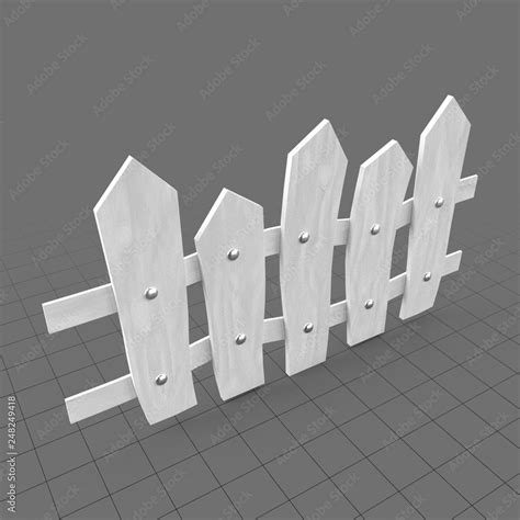 Stylized Fence Stock 3d Asset Adobe Stock