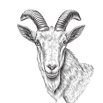 Realistic Goat Drawing
