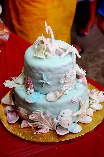 The Jet Set Seashell Mermaid Cake Ocean Cakes Mermaid Cakes Seashell Cake