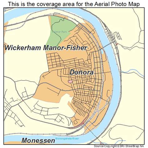 Aerial Photography Map of Donora, PA Pennsylvania