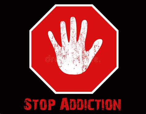 Stop Addiction Narcotics Stock Vector Illustration Of Needle 20051426