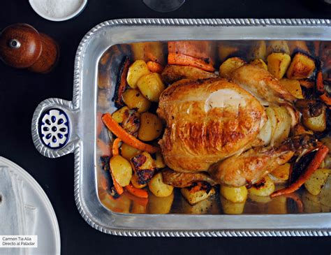 Pollo Al Horno Con Patatas Y Verduras Asadas La Receta Casera Y Fácil