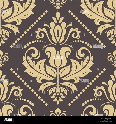 Orient Vector Classic Glden Pattern Seamless Abstract Background With