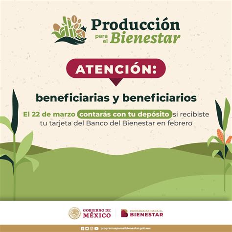 Programas para el Bienestar on Twitter Entérate A partir del 22 de