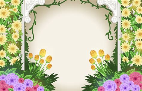 Floral Wedding Frame Background 5435844 Vector Art at Vecteezy