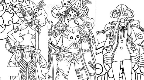 One Piece Red Film Coloring Pages Aniyuki Anime Portal