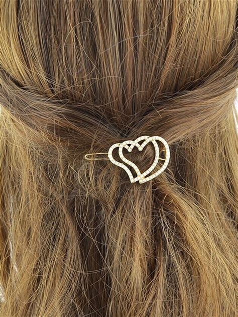 Pearl Heart Shape Hair Clip Shein Sheinside