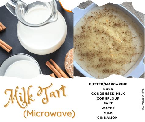 South African Microwave Milk Tart - Teach Me Mommy