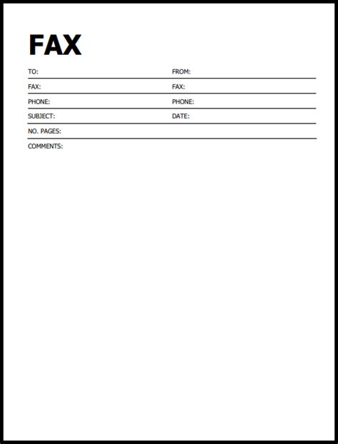 Free Printable Fax Cover Sheet Template Pdf Word Excel 2024