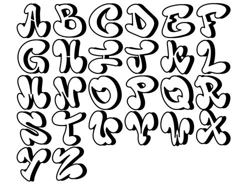 Graffiti Urban Bubble Letters Alphabet Font Svg Png Digital Download