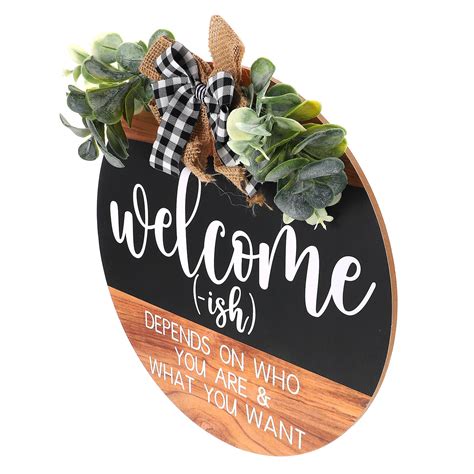 Front Door Welcome Sign Wooden Door Sign Porch Wooden Sign Wooden ...