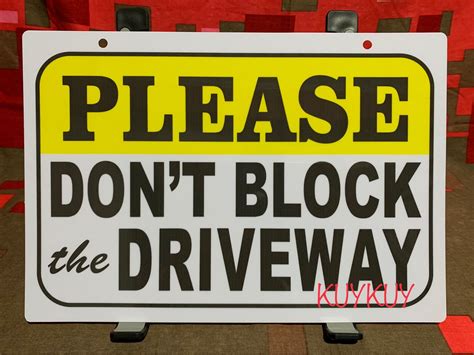 Dont Block The Driveway Pvc Wall Signage X Inches Lazada Ph