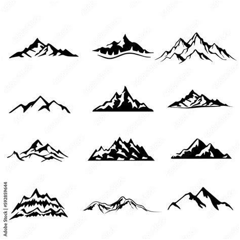 Mountain Silhouette Svg Mountain Bundle Svg Mountain Svg Mountain