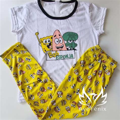 Pijama Largo Bob Esponja Pijamas Ave Fenix