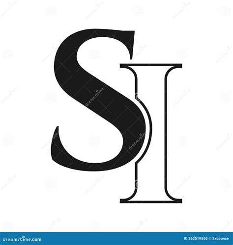 Initial Letter SI Is Logo Design Template Monogram Letter Is Luxury