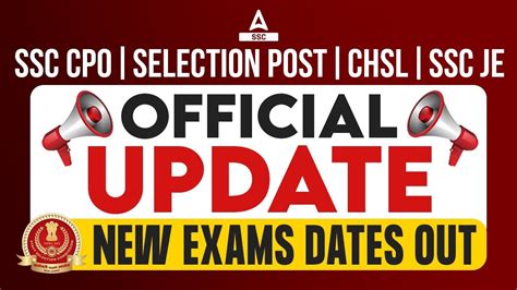 Official Update New Exams Dates Out SSC CPO Selection Post CHSL