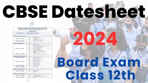 Cbse Board Exam Datesheet 2024 Class 12th Exam Dates Cbse Official