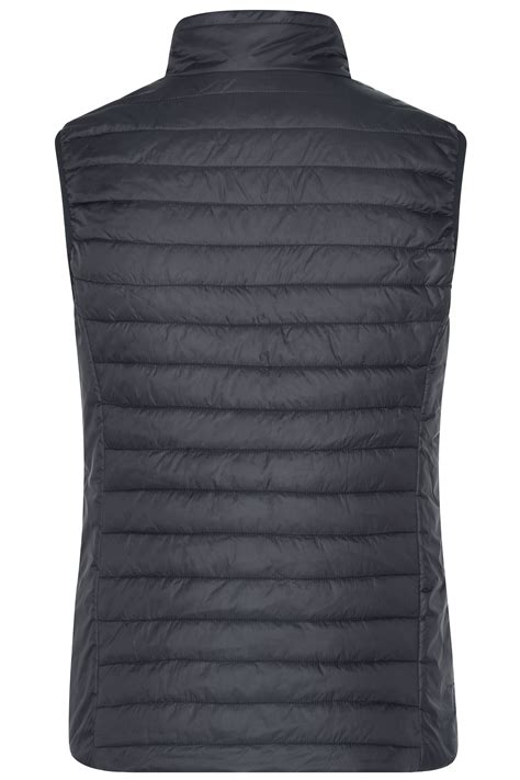 Damen Ladies Lightweight Vest Black Silver Daiber