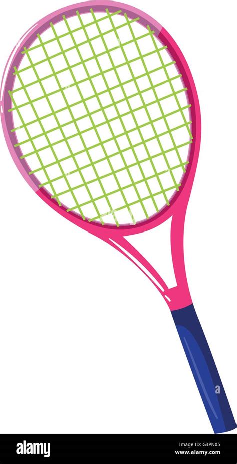 Tennis Racket With Pink Frame Illustration Stock Vector Image Art Alamy