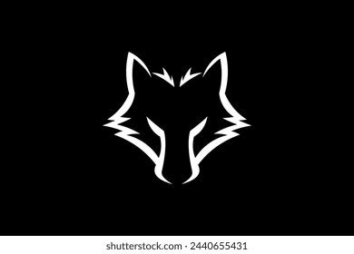 Vector Wolf Head Logo Design Stock Vector Royalty Free 2440655431