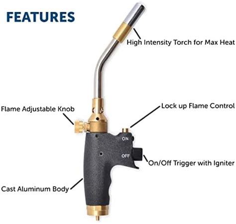 Rtmmfg High Intensity Trigger Starter Propane Torch Heavy Duty Portable