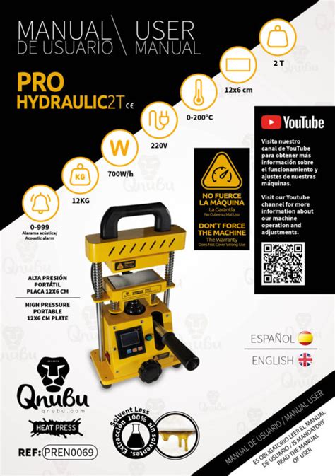 Qnubu Pro Hydraulic Rosin Heat Press Tons Jware