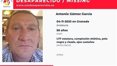 Piden colaboración para encontrar a un hombre desaparecido en Granada