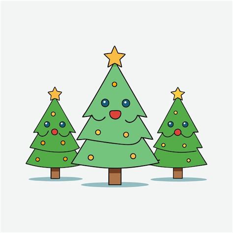 Premium Vector Christmas Vector Tree Illustration