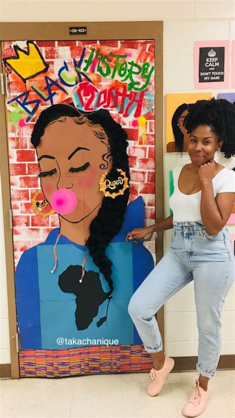 Teacher S Creative Door Decorations For Black History Month Inspire Good Morning America