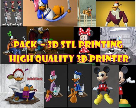 Cartoon Characters Stl 3d Packstl File High Qualitypluto3d Printing