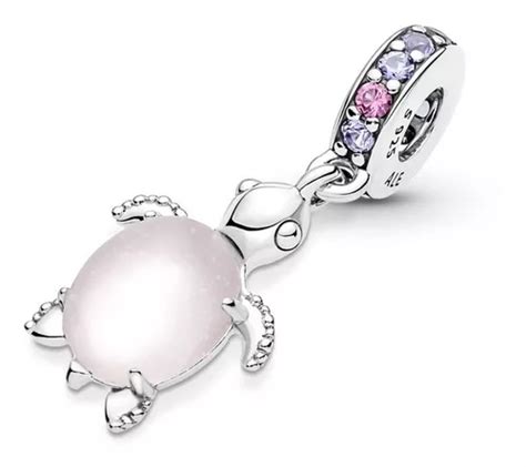 Charm Pandora Original Tortuga Marina Cristal De Murano Rosa Cuotas