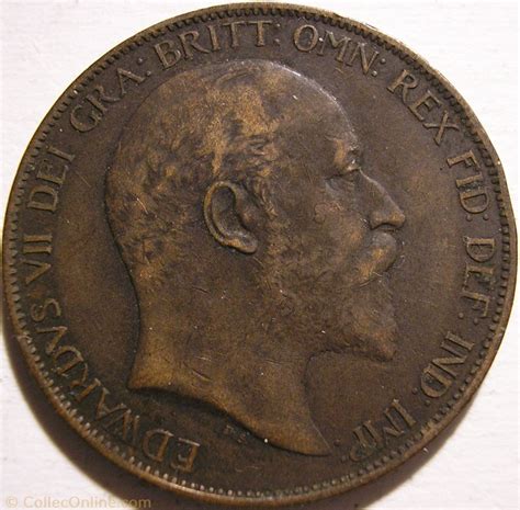 Edward VII One Penny 1903 United Kingdom Moedas Mundo