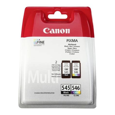 Canon PG 545 PG 546 Colour Black Multipack Ink Cartridge Ebuyer