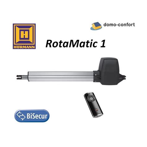 Kit De Motorisation Pour Portail Battant 1 Vantail RotaMatic 1 BiSecur