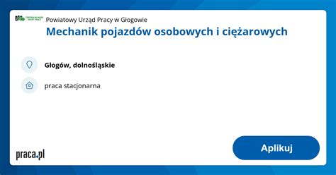 Praca Mechanik Pojazd W Osobowych I Ci Arowych G Og W Powiatowy