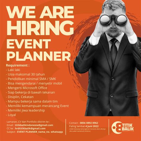 Lowongan Kerja Event Planner Di Pt Titik Balik Production Lokerjogja Id