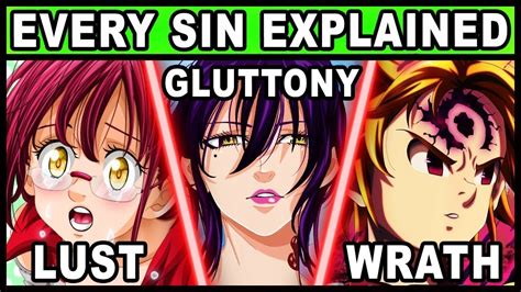 Every Characters Sin Explained Seven Deadly Sins Nanatsu No Taizai The Anime Tist Youtube