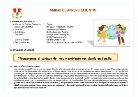 Unidad De Aprendizaje N°03 Quinto Gradodocx 2024docx