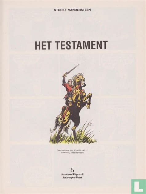 Het Testament 42 1990 Rode Ridder De Vandersteen LastDodo