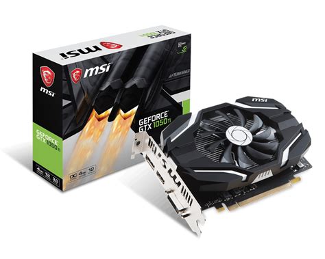 MSI GeForce GTX 1050 Ti 4GB GDDR5 PCI Express X16 ATX Video Card GTX