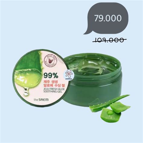 Jual The Saem Jeju Fresh Aloe Soothing Gel 99 300ML Indonesia Shopee