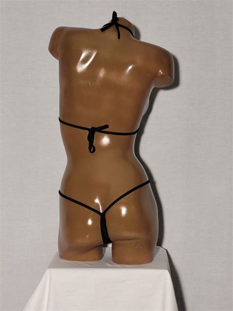 New Exotic Dancer Thong Bikini 2 Piece Set A Cup Black EBay