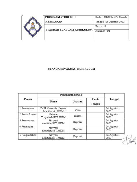 Evaluasi Kurikulum Pdf