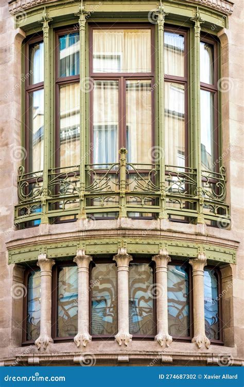 Art Nouveau in Brussels, Belgium Stock Photo - Image of elegant, metal ...