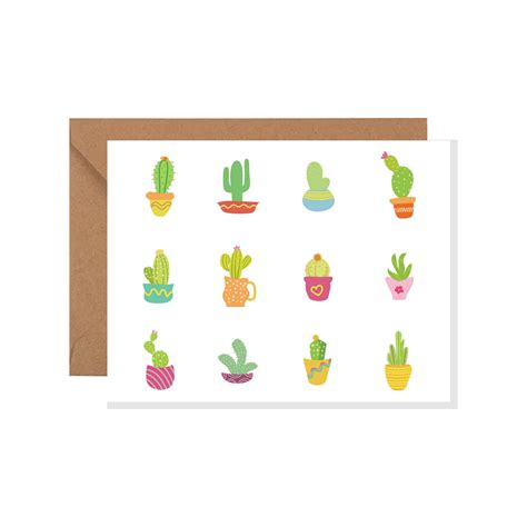 Succulent Greeting Cards Plants Cactus Flowers Every Day Greeting