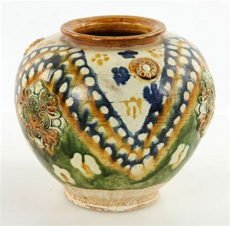 Tang Dynasty Style Sancai Pottery Jar Aug Kaminski