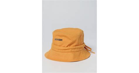 Cappello Le Bob In Cotone Con Logo Di Jacquemus In Arancione Lyst