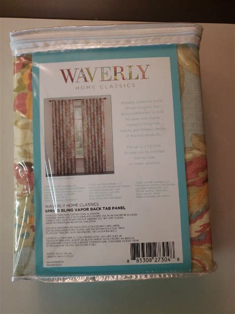 New Waverly Spring Bling Vapor Panel Curtain 52” W X 84” L Floral