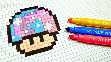 Pixel Art Hecho A Mano C Mo Dibujar Una Seta Espacio Dibujos En