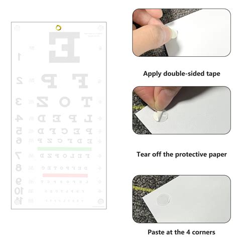 Complete Snellen Eye Exam Kit Standard 20 Feet Snellen Eye Chart 22x11